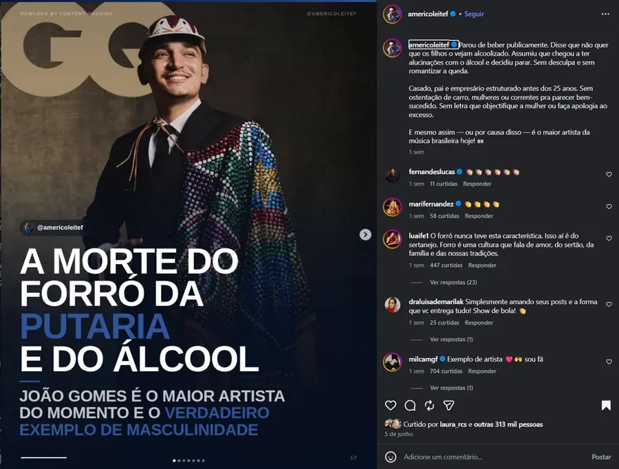 Carrossel viral de @americoleitf