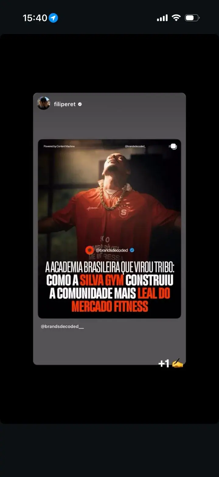 Famoso repostando conteúdo do BrandsDecoded