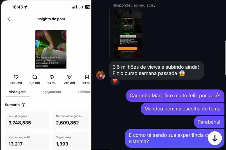 Aluna com 1.393 seguidores atingiu 3,7 milhões de views
